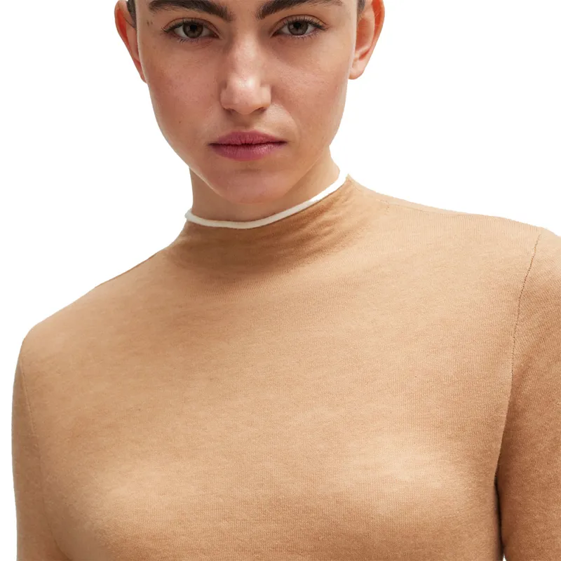 BOSS Equestrian May Ladies Turtleneck Top - Camel-3
