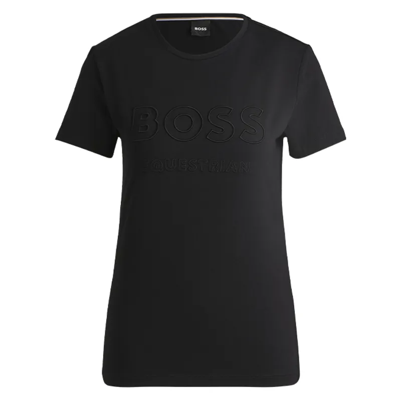 BOSS Equestrian Maya Ladies Logo T-Shirt - Black-1