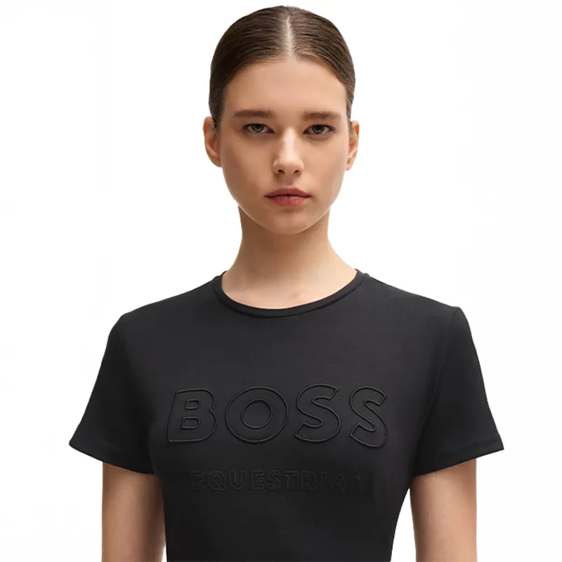 BOSS Equestrian Maya Ladies Logo T-Shirt - Black-3