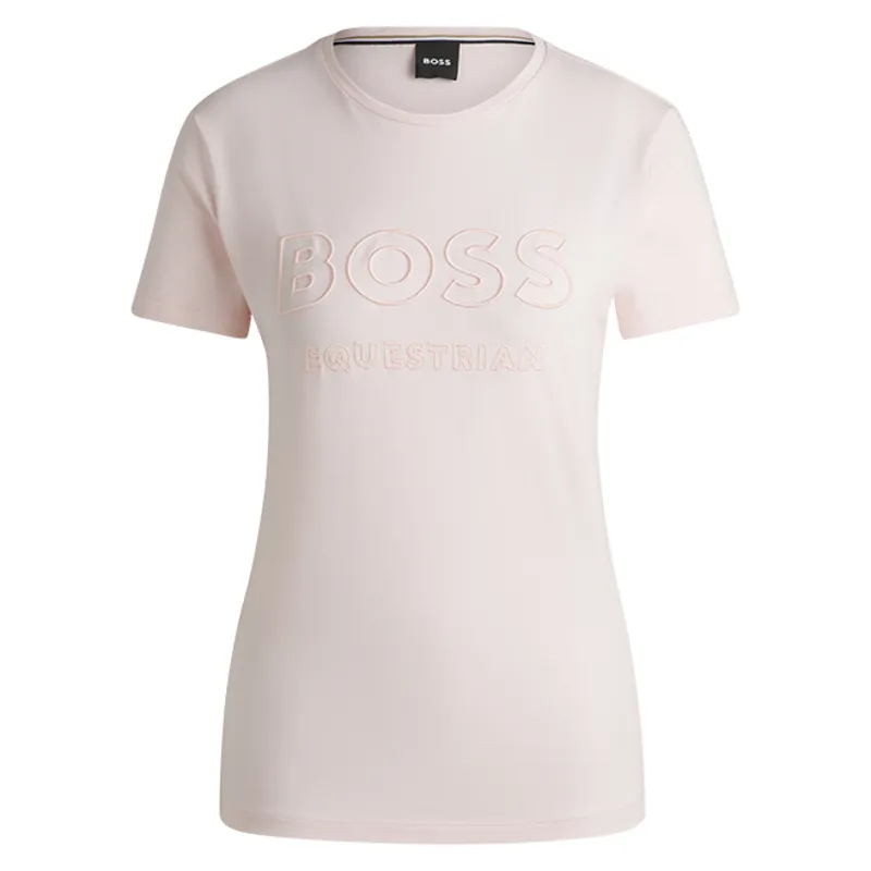 BOSS Equestrian Maya Ladies Logo T-Shirt - Pearl-1