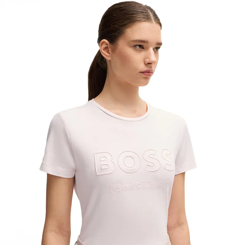 BOSS Equestrian Maya Ladies Logo T-Shirt - Pearl-3
