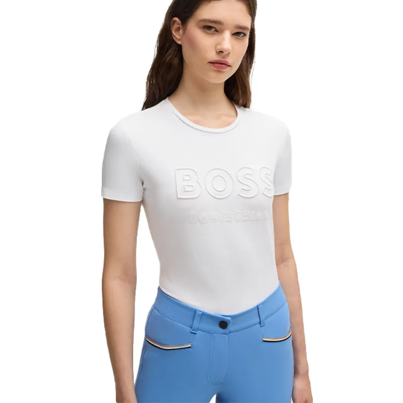 BOSS Equestrian Maya Ladies Logo T-Shirt - White-2
