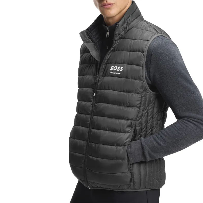 BOSS Equestrian Holiday Monza Mens Puffer Gilet - Graphite-3