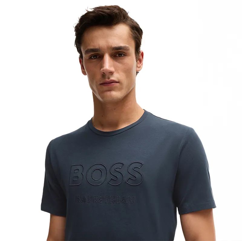 BOSS Equestrian Pierce Mens T-Shirt - Sky Captain-3