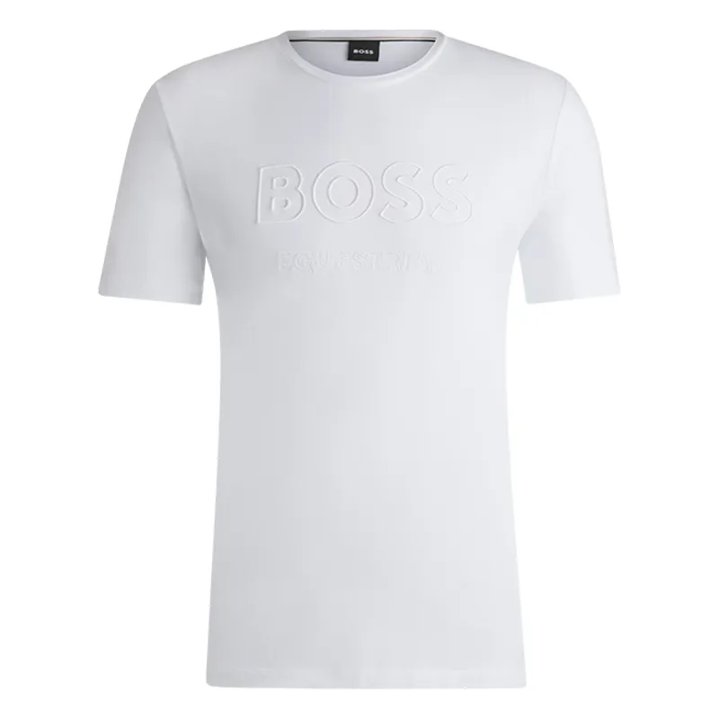 BOSS Equestrian Pierce Mens T-Shirt - White-2