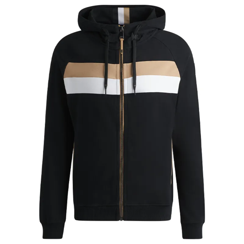 BOSS Equestrian River Zip Mens Hoodie - Black-1