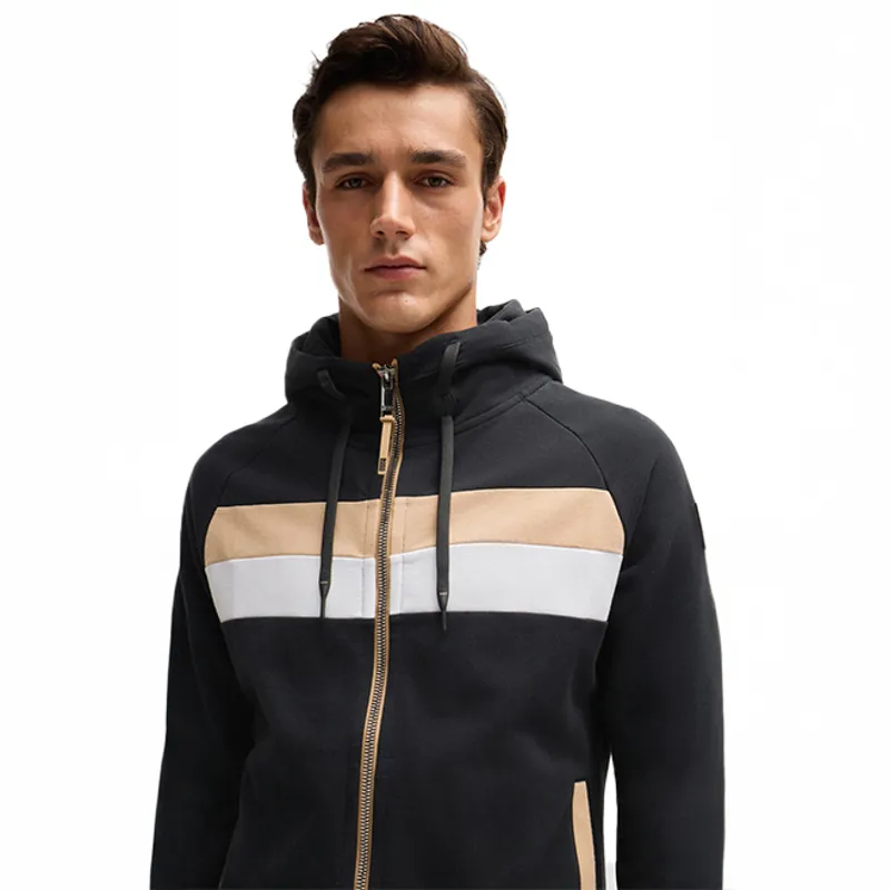 BOSS Equestrian River Zip Mens Hoodie - Black-3
