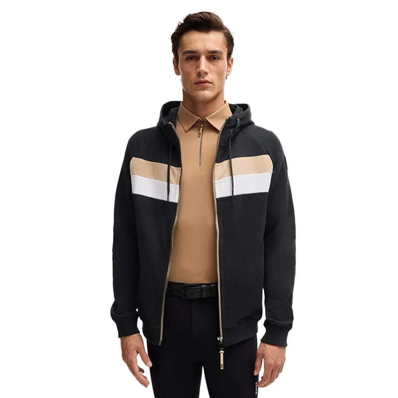 BOSS Equestrian River Zip Mens Hoodie - Black