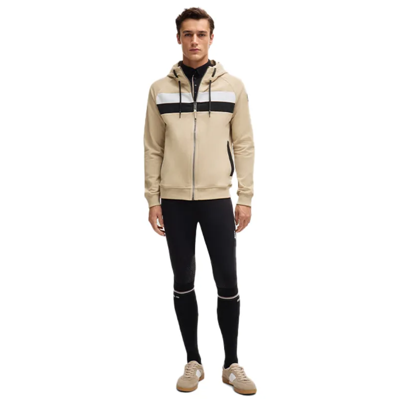 BOSS Equestrian River Zip Mens Hoodie - Sand-4