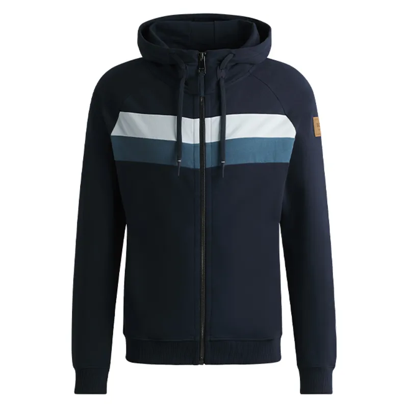 BOSS Equestrian River Zip Mens Hoodie - Sky Captain-1