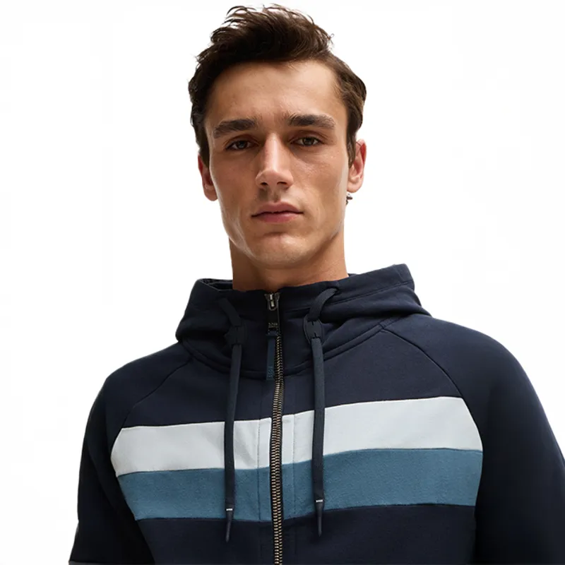 BOSS Equestrian River Zip Mens Hoodie - Sky Captain-4