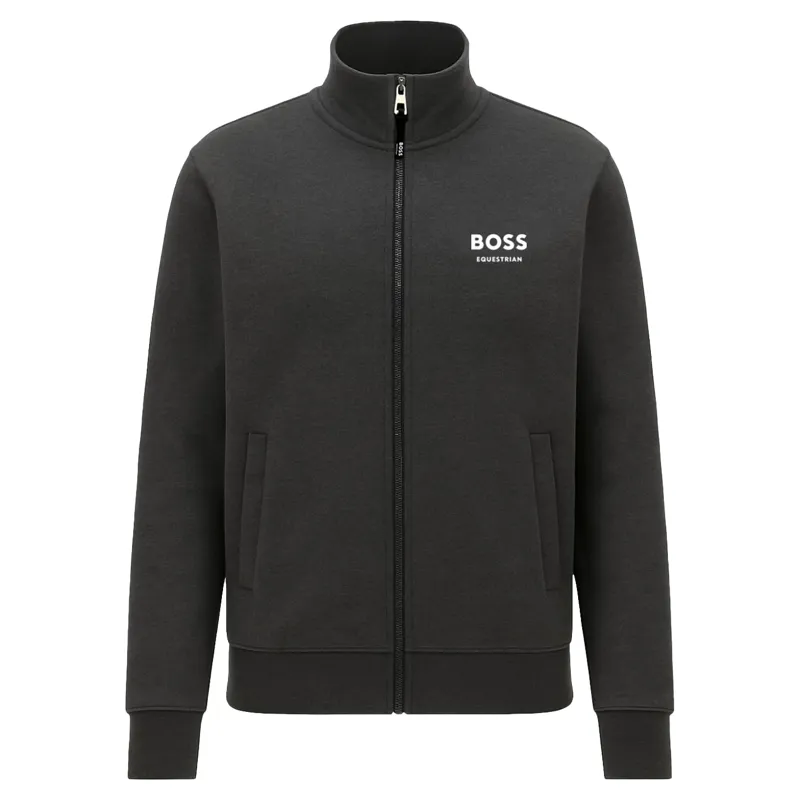 BOSS Equestrian Holiday Rome Mens Training Sweatshirt - Dark Grey/Melange-1