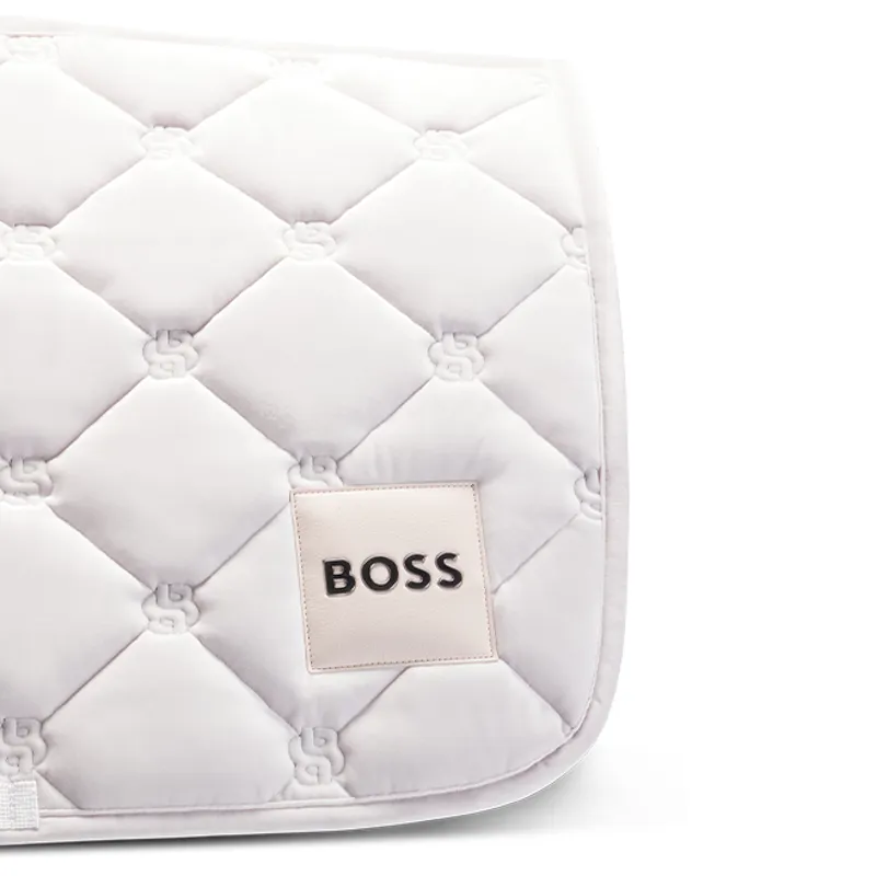 BOSS Equestrian Velvet Show Jumping Saddlecloth - Pearl-1