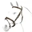 Equipe Emporio Crank Noseband Removable Flash Bridle - Brown/Silver