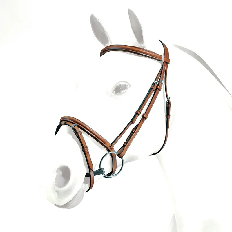 Equipe Emporio Flash Noseband Bridle - Newmarket/Silver