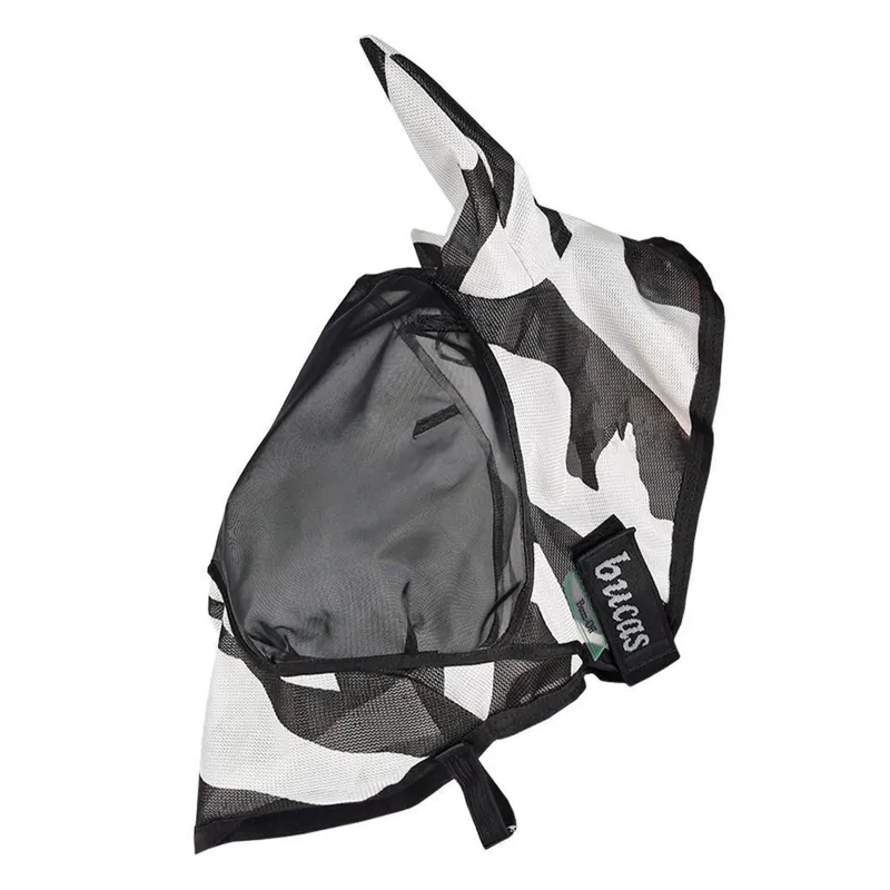 Bucas Buzz-Off Deluxe Fly Mask with Ears - Zebra-1