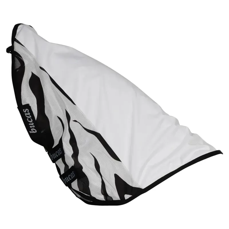 Bucas Buzz Off Rain Detachable Neck Waterproof Fly Rug - Zebra Print-7