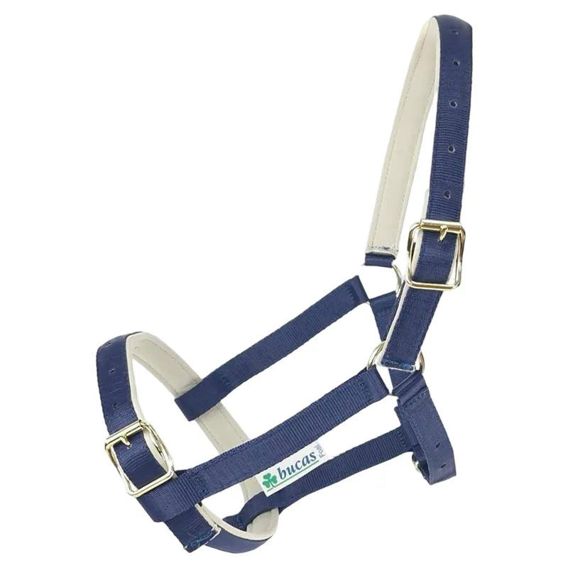 Bucas Dublin Foal Headcollar - Navy/Silver-1