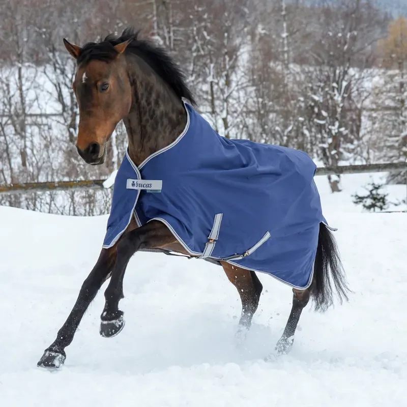 Bucas Freedom 0g Standard Neck Turnout Rug - Navy-1