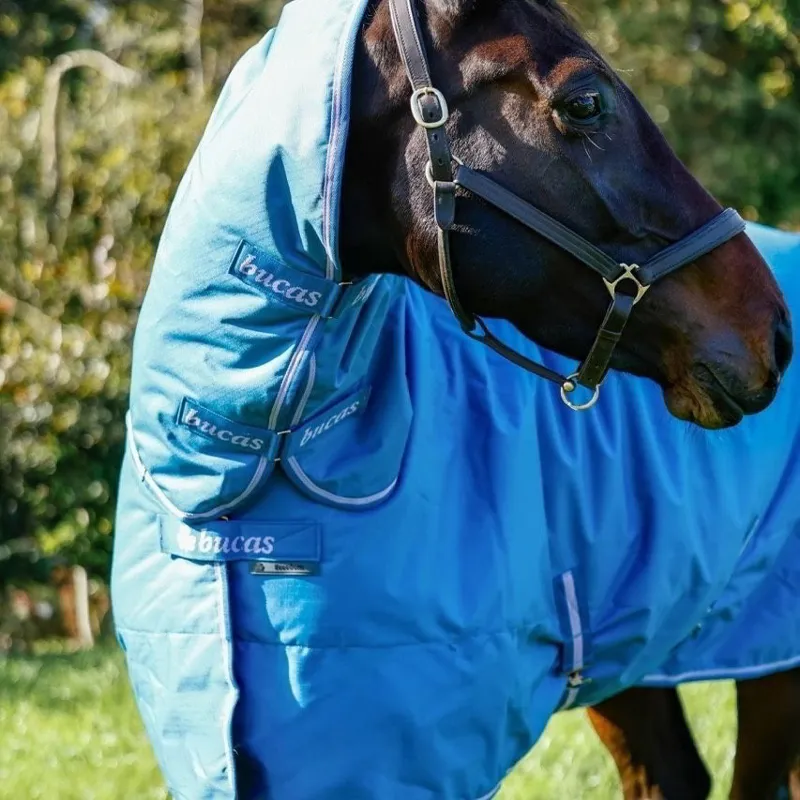 Bucas Freedom 150g Combo Neck Turnout Rug - Blueberry-7