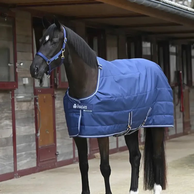 Bucas Quilt 150g Big Neck Stable Rug with Silk-Feel Lining - Navy - 6ft0-2