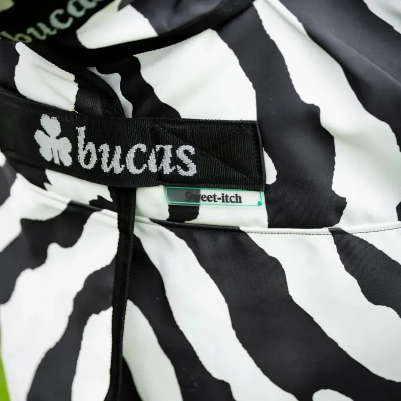 Bucas Sweet-Itch Full Neck Fly Rug - Zebra Print-5