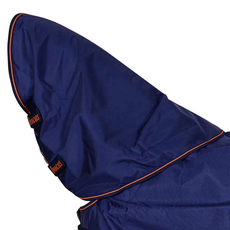 Bucas Therapy Turnout Rug Neck Cover - Navy/Orange