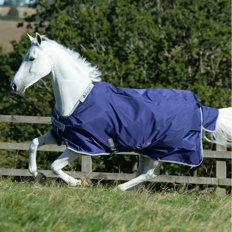 Bucas Atlantic 200g Standard Neck Turnout Rug - Navy/Silver-1
