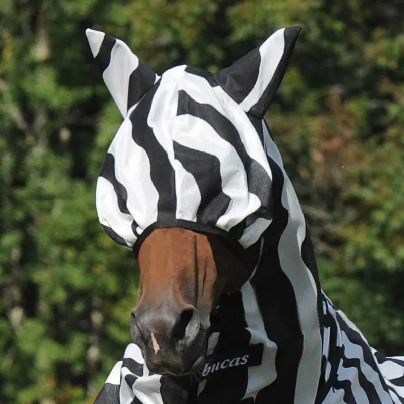 Bucas Buzz-Off Fly Mask - Zebra Print-2