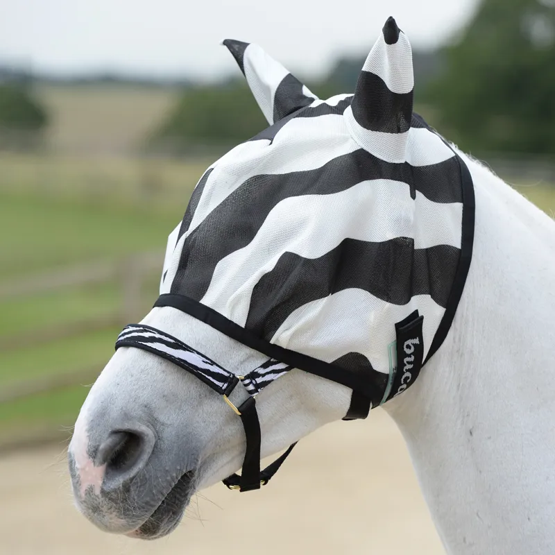 Bucas Buzz-Off Fly Mask - Zebra Print