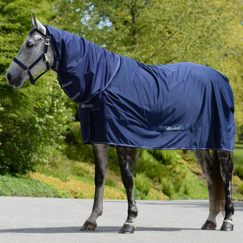 Bucas Shamrock Power Full Neck Cooler Rug - Navy-1