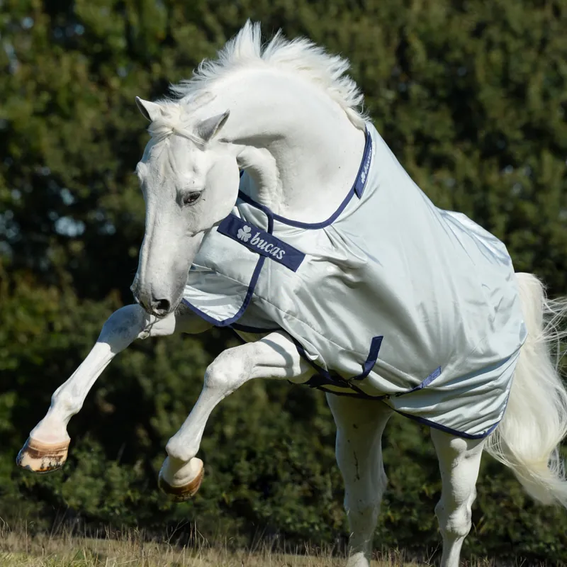 Bucas Power 150g Standard Neck Turnout Rug - Silver-3