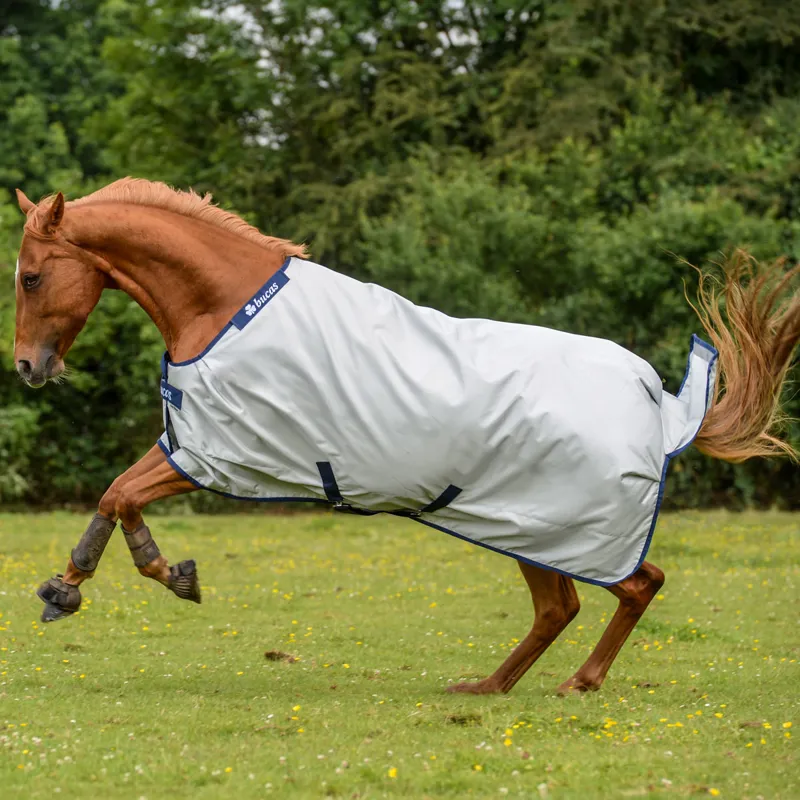 Bucas Power 0g Standard Neck Big Neck Turnout Rug - Silver