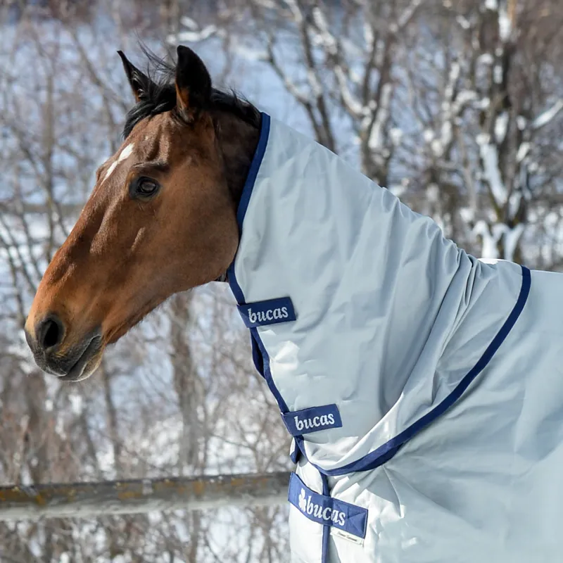 Bucas Power Combi 300g Turnout Neck Cover - Silver-1