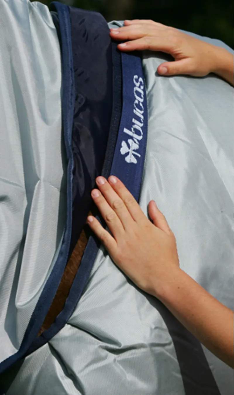 Bucas Power 300g Extra Standard Neck Turnout Rug - Silver-7