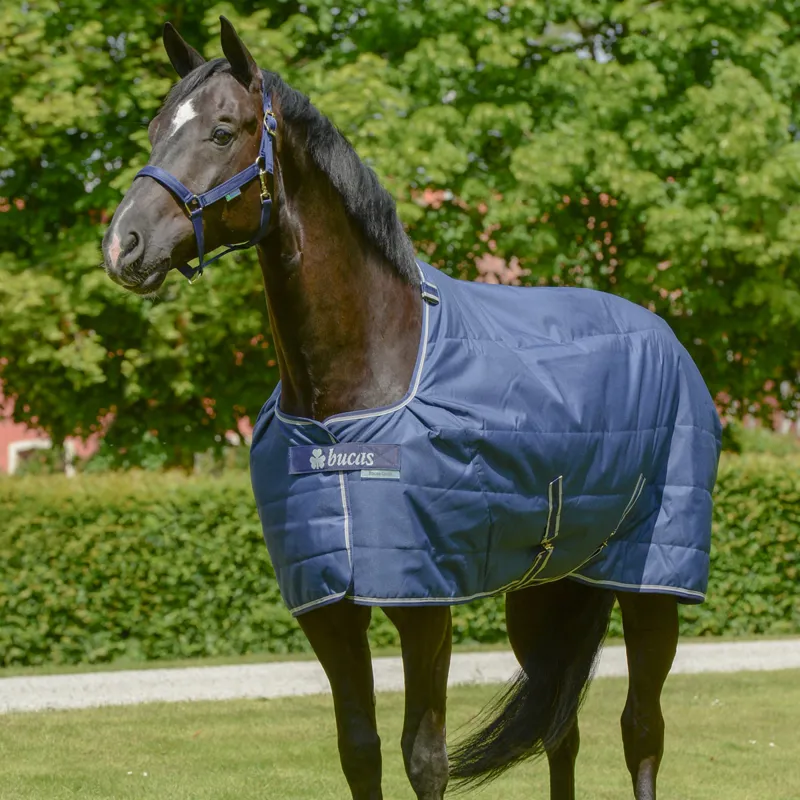 Bucas Quilt 300g Stable Rug with Stay-Dry Lining - Navy/Silver-2