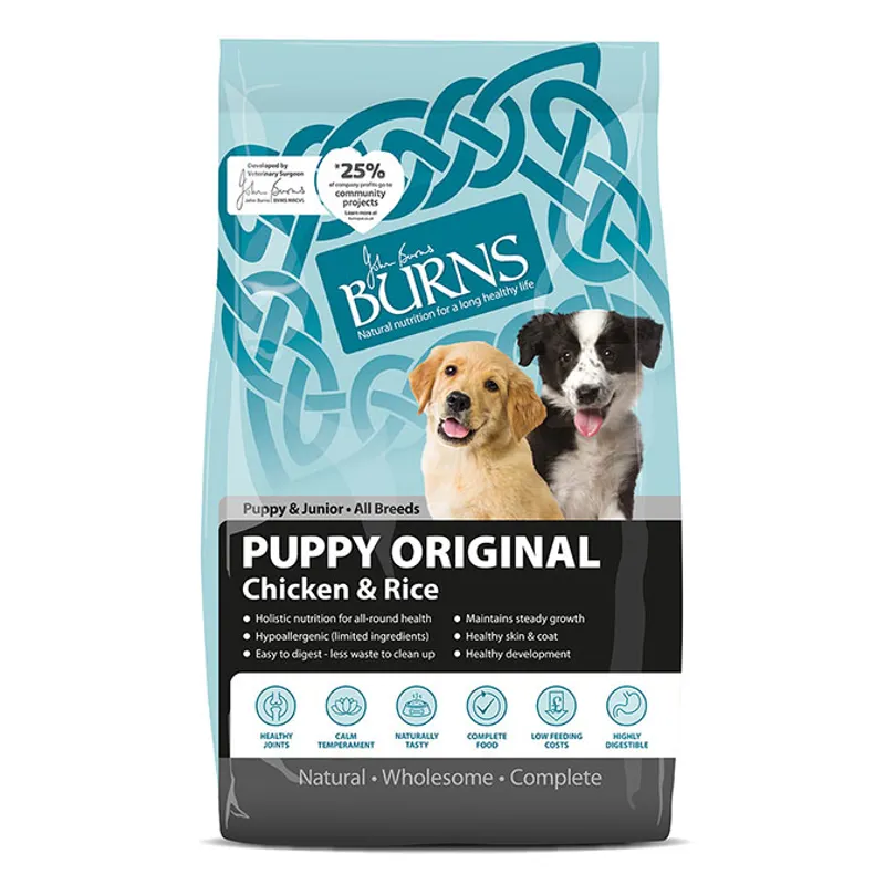 Burns Puppy Original Dog Food - Chicken and Rice - 2kg