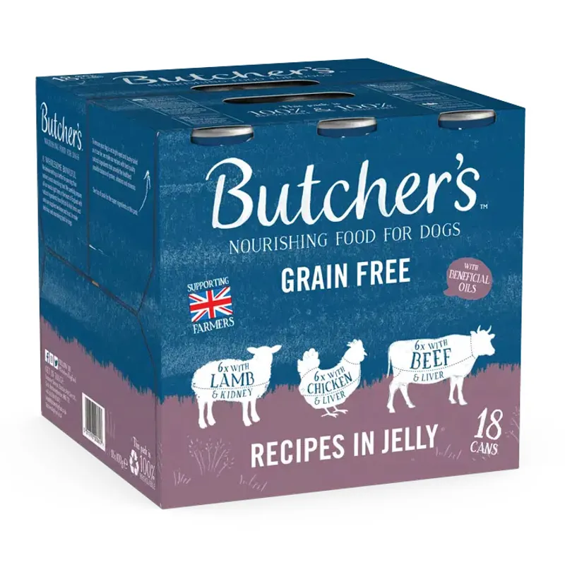 Butchers Grain Free Recipes in Jelly Wet Dog Food - 18 Pack