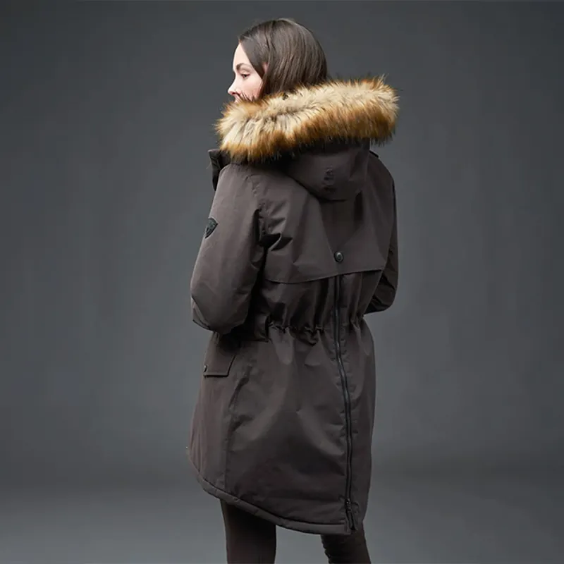 Catago Amy Waterproof Ladies Parka Jacket - After Dark-2