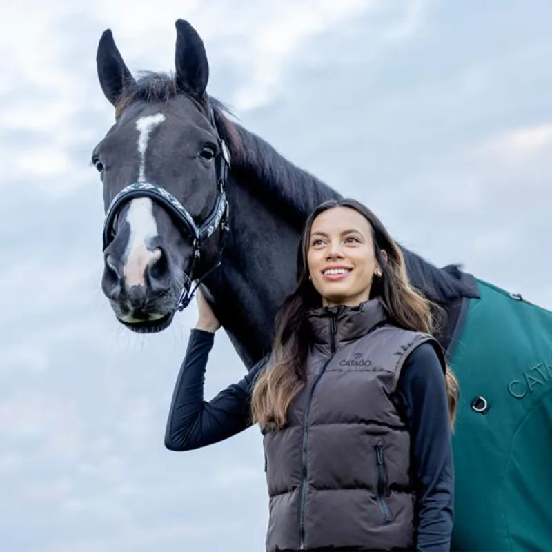 Catago Vally Womens Short Padded Riding Gilet - After Dark-1