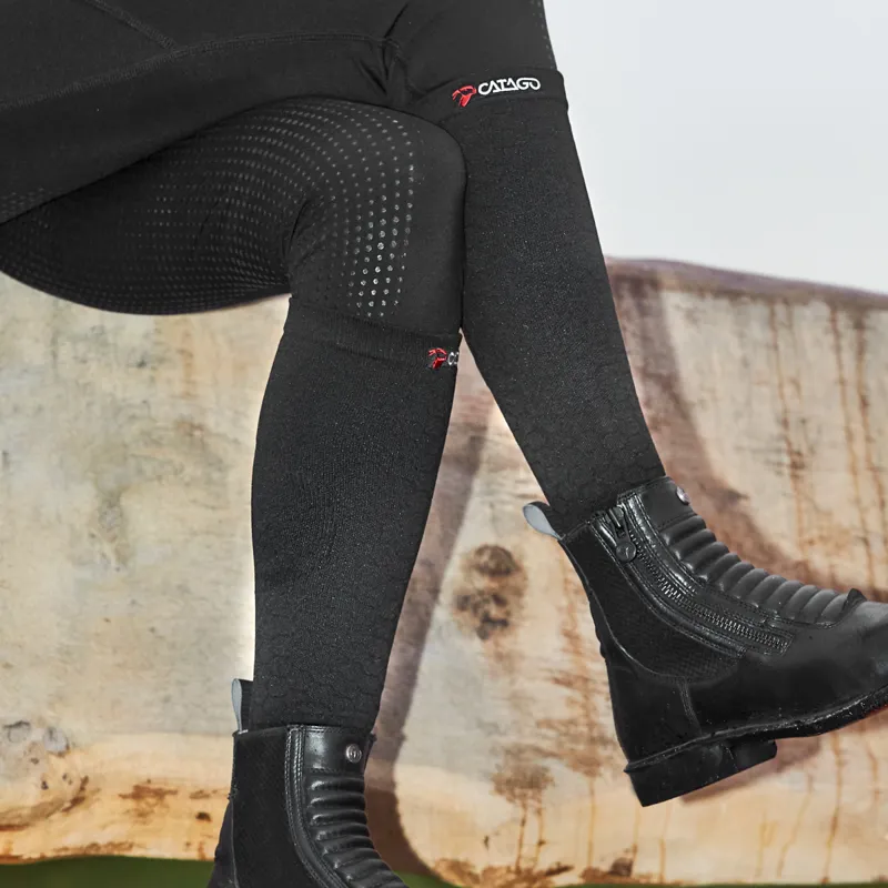 Catago FIR-Tech Compression Tall Riding Socks - Black-1