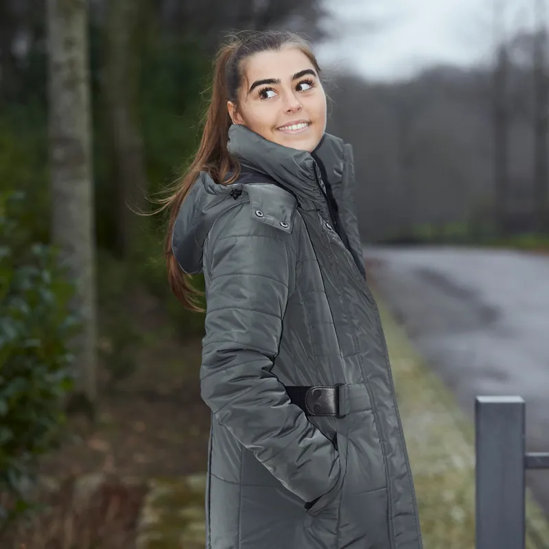 Ladies grey cheap parka coat