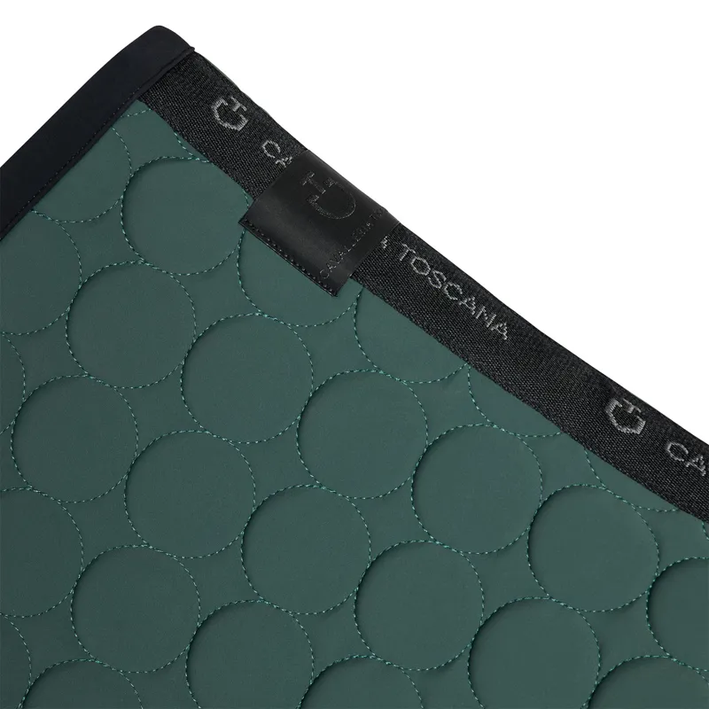 Cavalleria Toscana Circular Quilted Show Jumping Saddlecloth - Jungle Green-2