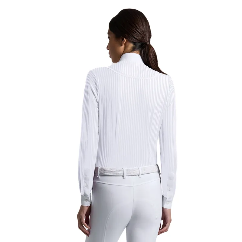 Cavalleria Toscana Womens Long Sleeve Competition Shirt - White-1