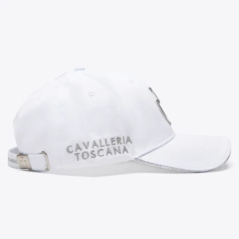 Cavalleria Toscana Logo Cotton Cap - White/Belgian Block-1