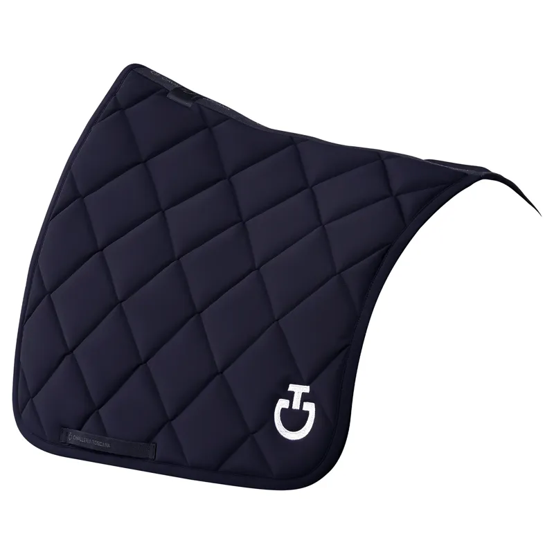 Cavalleria Toscana Diamond Quilted Dressage Saddlecloth - Navy-1