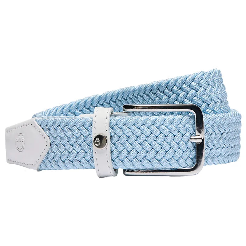 Cavalleria Toscana Ladies Elasticated Belt - Blue Fog/White