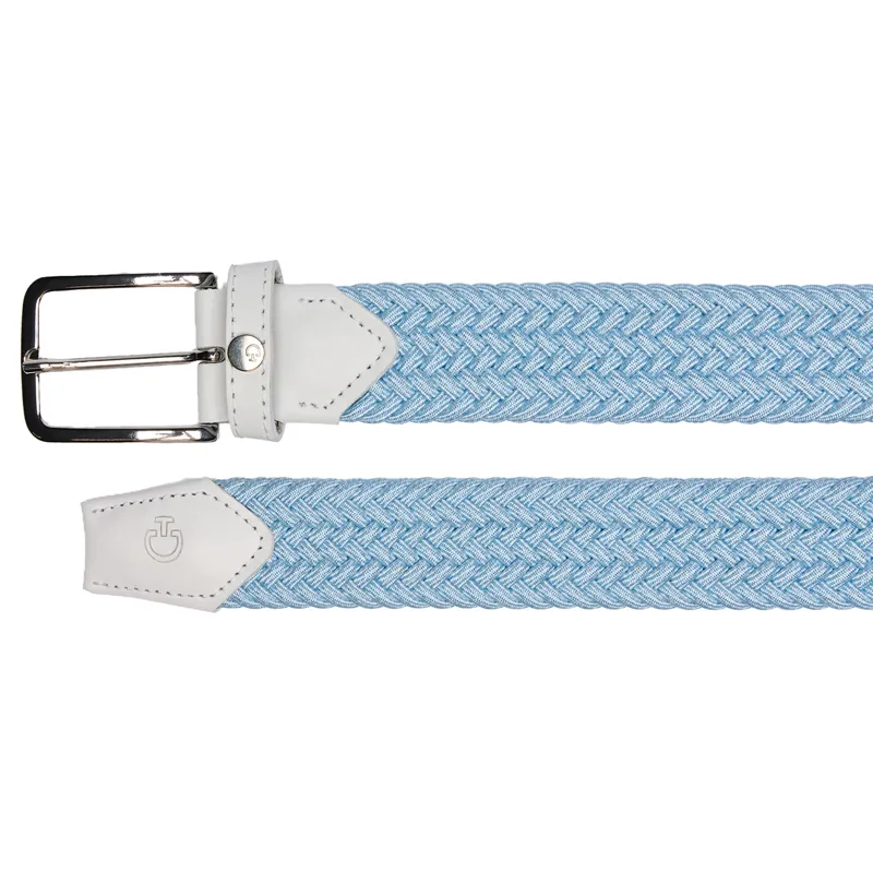 Cavalleria Toscana Ladies Elasticated Belt - Blue Fog/White-1