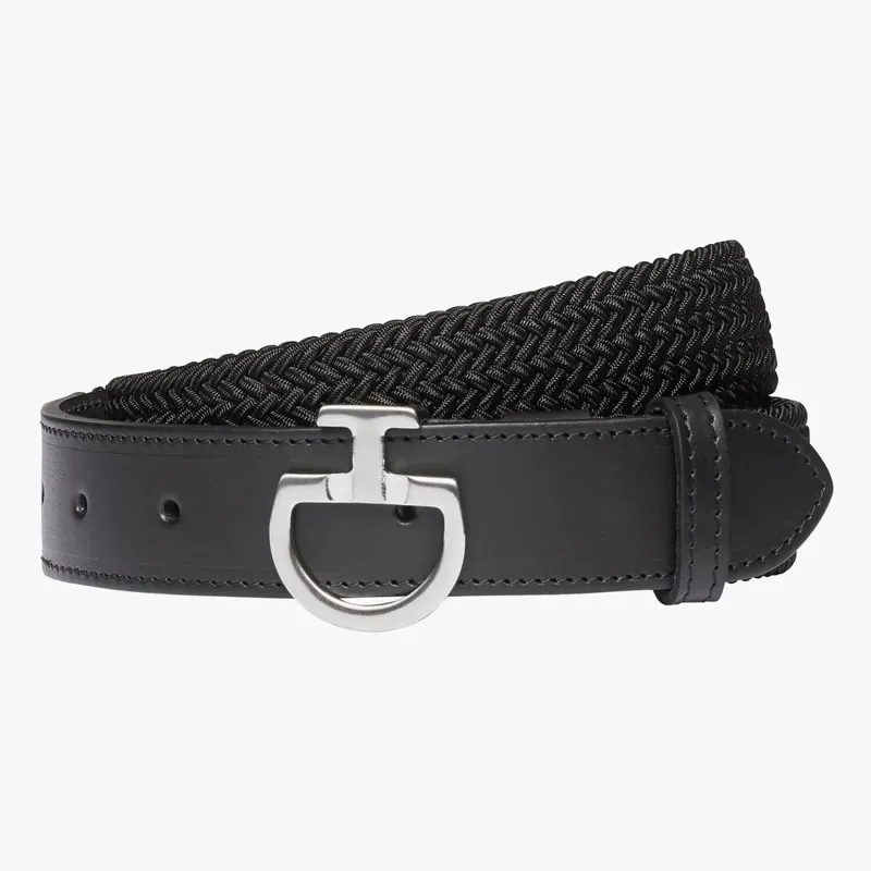 Cavalleria Toscana Elastic Clasp Womens Belt - Black