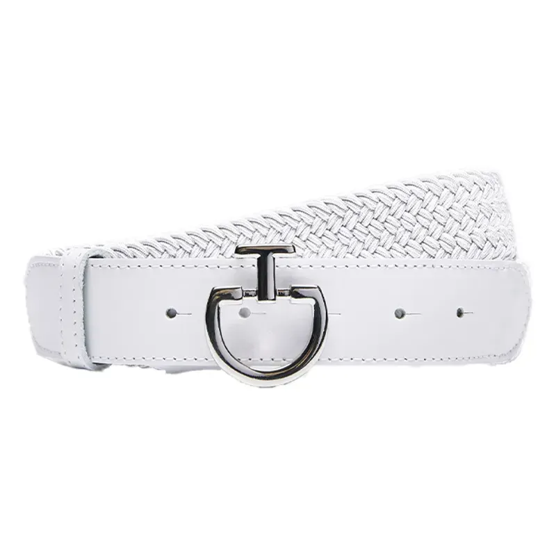 Cavalleria Toscana Elastic Clasp Womens Belt - White